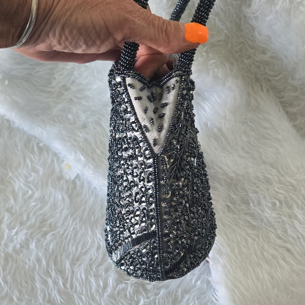 Gorgeous Hand-Beaded Palm‎ Tree Evening Bag ✨ - Picture 5 of 9